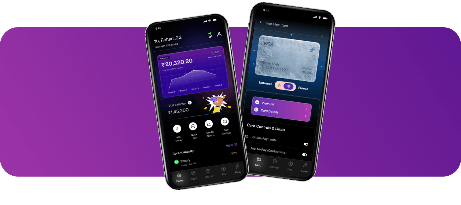 Flexy app hero screens